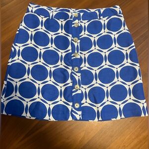 Anthropologie Maeve Kandinsky Blue Mini Skirt w-12 NWT